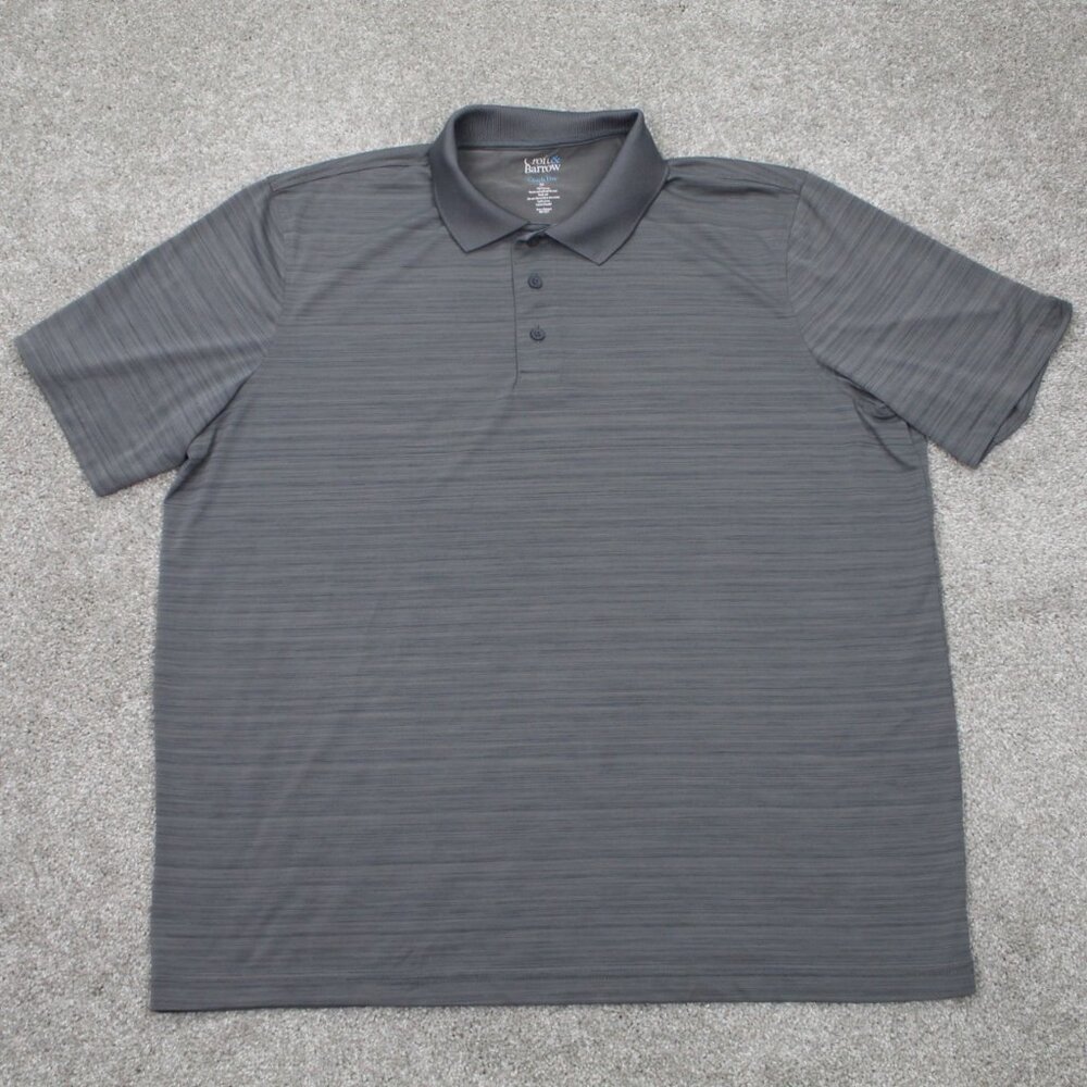 Croft & Barrow Quick Dry Polo Shirt Mens XL Gray 100% Polyester S/S‎ Pullover